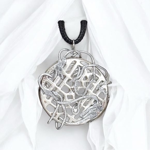 5 For $25💫Alternative Grunge Biker Silver Medallion Pendant Necklace - Picture 3 of 7